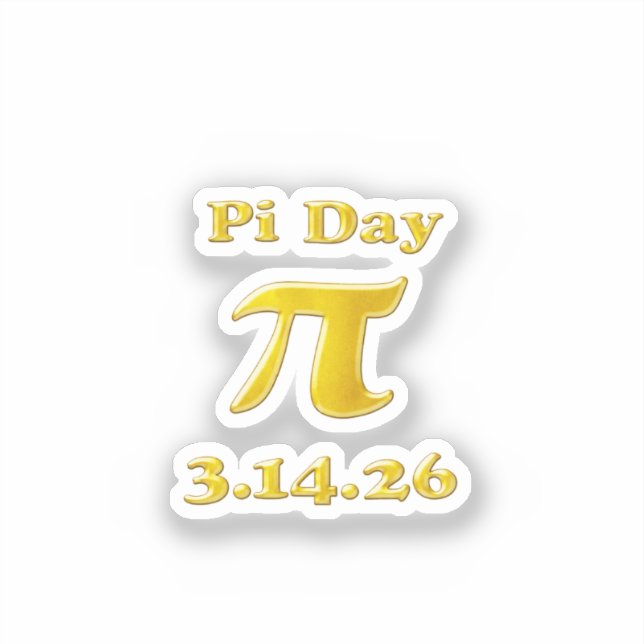Adesivo Cutie 3.14 Pi Day (Frente)