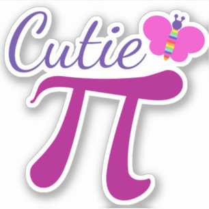 Adesivo Cutie Pi Funny Math Pun
