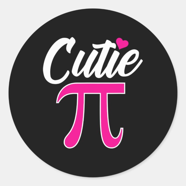 Adesivo Cutie Pi Funny Pi Day Co. (Frente)