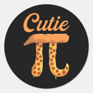 Adesivo Cutie Pizza Pi Day Vintage Retro Math Lover