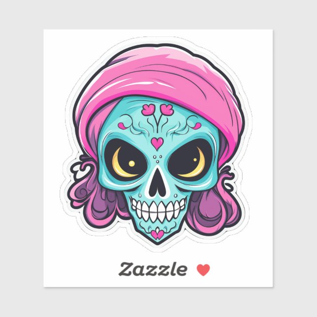 Adesivo Cutie Skull (Folha)