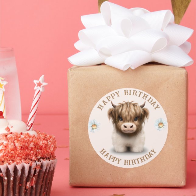 Adesivo Cuzal Highlands Scottish Cow (Festa)