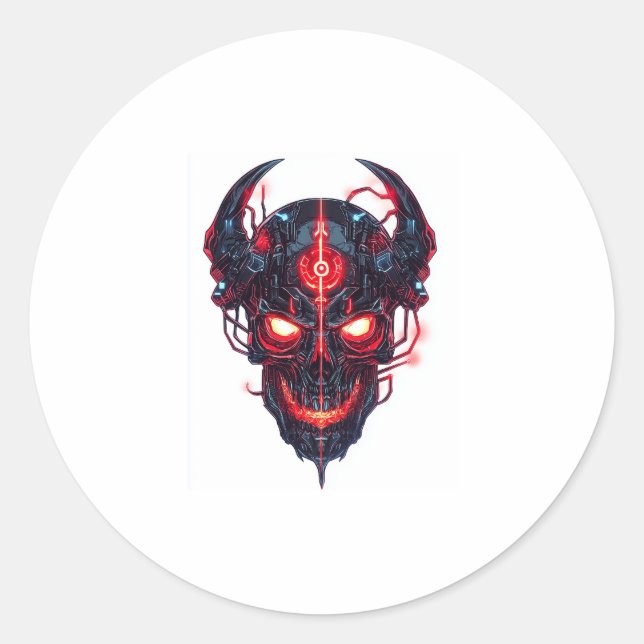 Adesivo Cyber Demon Skull Lord (Frente)