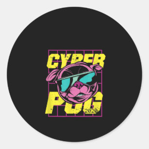Adesivo Cyber Pug 2021 Engraçado Design Pug Engraçado