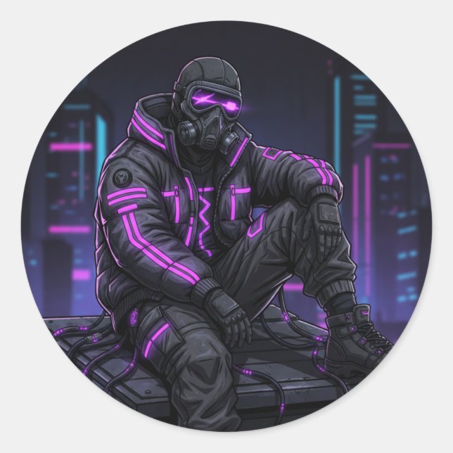 Adesivo Cyber Street Guardian – Neon Underground Style (Frente)