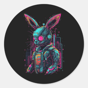 Adesivo Cyberpunk Bunny Cyborg Coelho Legal Páscoa de Joga