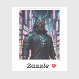 Adesivo Cyberpunk Demon Samurai