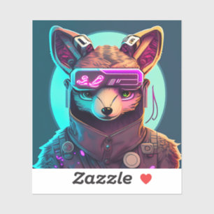 Adesivo Cyberpunk Fox 1