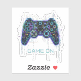 Adesivo  ​Cyberpunk Gaming Controller - Neon Game On Tech 