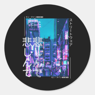 Adesivo Cyberpunk Tokyo Streetwear Aestético