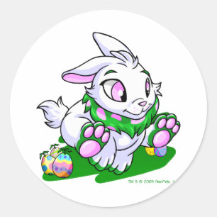 Adesivo Cybunny verde que compete através dos neggs