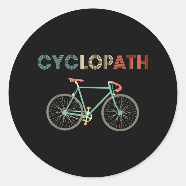 Adesivo Cyclopath Funny Bicycle Cyclist Humor (Frente)