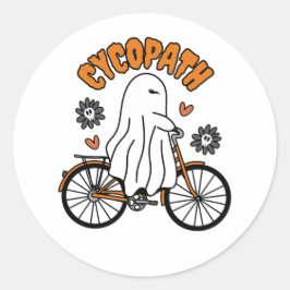 Adesivo Cycopath Halloween Ghost on Orange Bicycle
