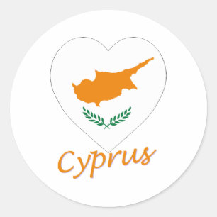 Adesivo Cyprus Flag Heart