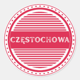 Adesivo Czestochowa City Pride Emblem – Polish Identity