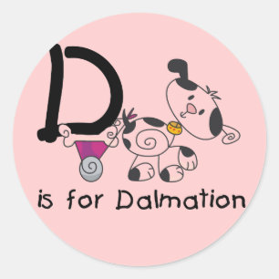 Adesivo D é para t-shirt e presentes de Dalmation