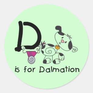 Adesivo D é para T-shirts e presentes Dalmation