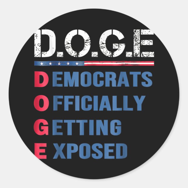 Adesivo D.o.g. e Departamento de Cães de Eficiência do Gov (Frente)