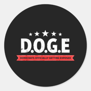 Adesivo D.o.g. e Doge Democratas que Oficialmente se Expõe