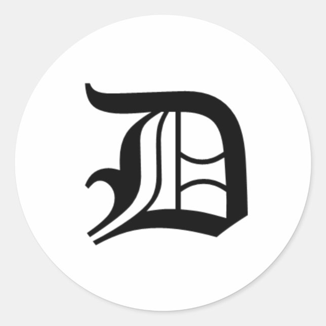 Adesivo D-text Antigo Inglês (Frente)