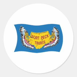 Adesivo da bandeira Assiniboine de Fort Peck