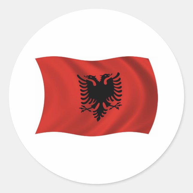 Adesivo da Bandeira da Albânia (Frente)