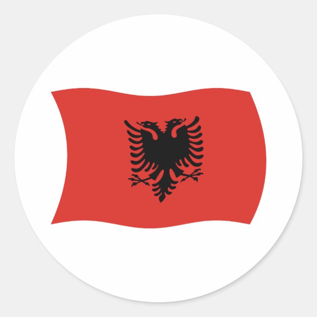 Adesivo da Bandeira da Albânia (Frente)