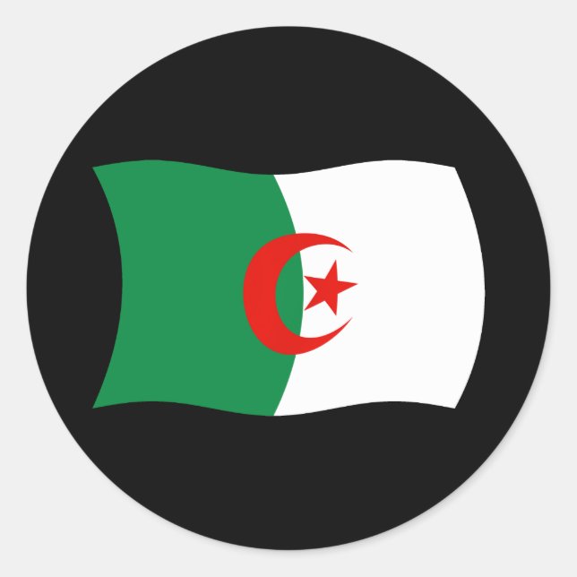 Adesivo da Bandeira da Argélia (Frente)