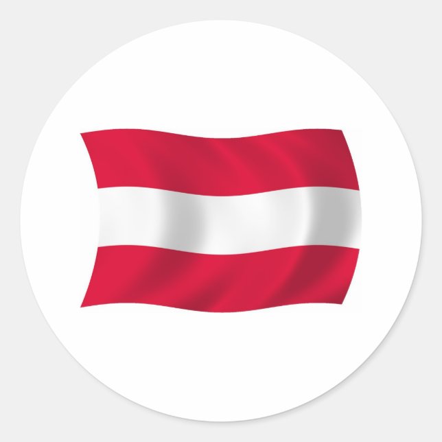 Adesivo da Bandeira da Áustria (Frente)
