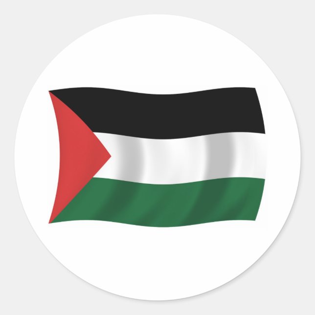 Adesivo da Bandeira da Autoridade Palestina (Frente)