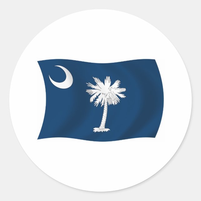 Adesivo da Bandeira da Carolina do Sul (Frente)
