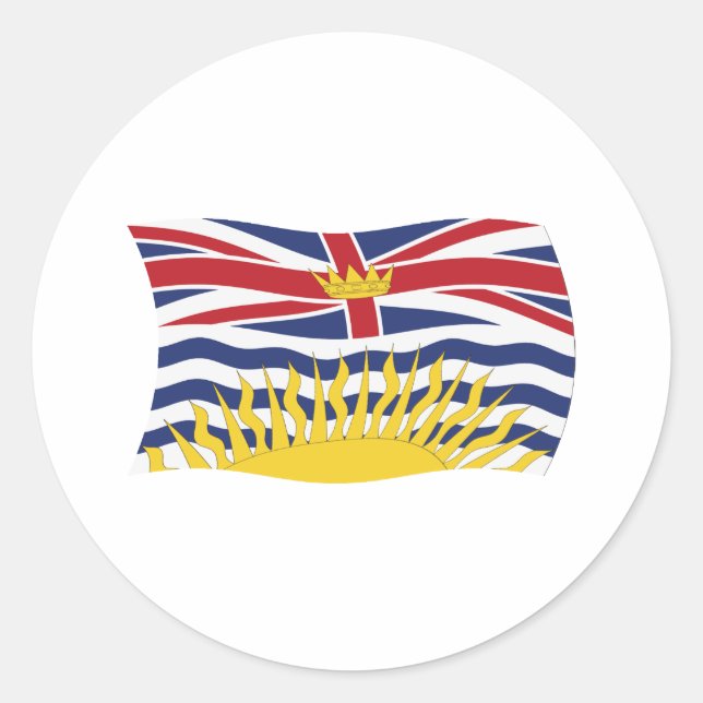 Adesivo da Bandeira da Colúmbia Britânica (Frente)