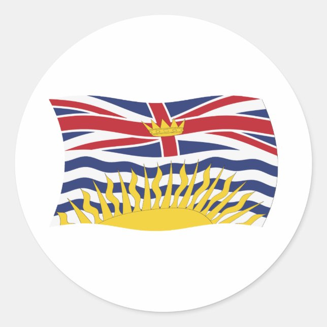Adesivo da Bandeira da Colúmbia Britânica (Frente)