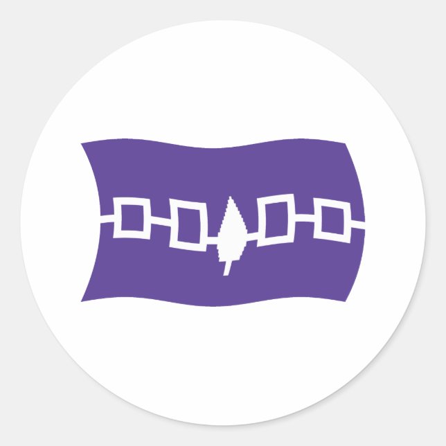 Adesivo da Bandeira da Confederação Iroquesa (Frente)