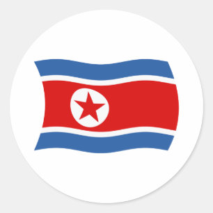 Adesivo da Bandeira da Coreia do Norte
