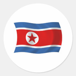 Adesivo da Bandeira da Coreia do Norte