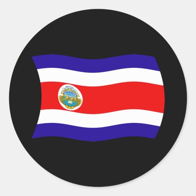 Adesivo da Bandeira da Costa Rica (Frente)