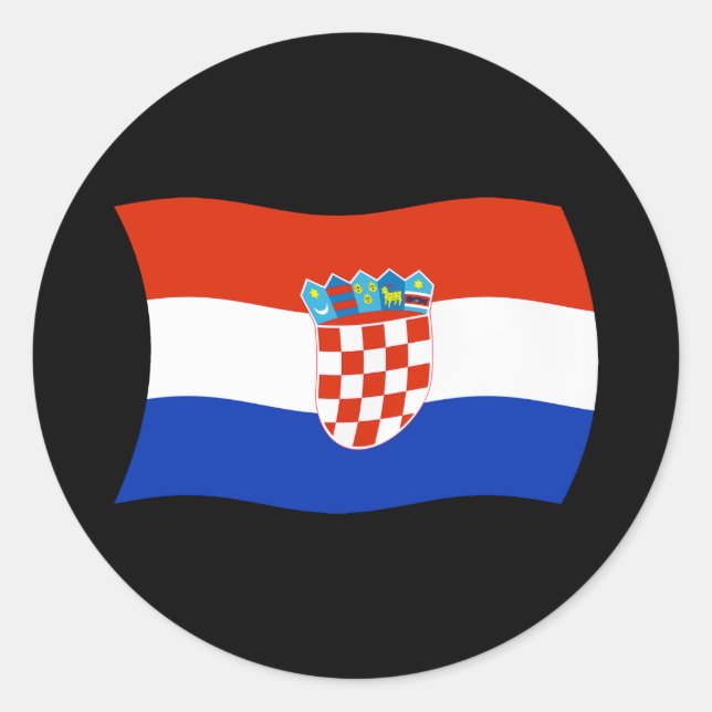 Adesivo da Bandeira da Croácia (Frente)