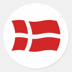 Adesivo da Bandeira da Dinamarca