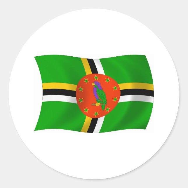 Adesivo da Bandeira da Dominica (Frente)
