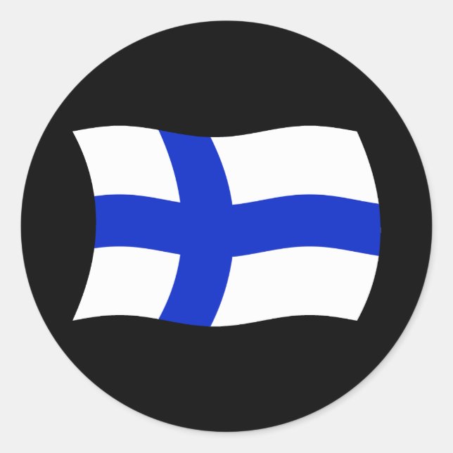 Adesivo da Bandeira da Finlândia (Frente)