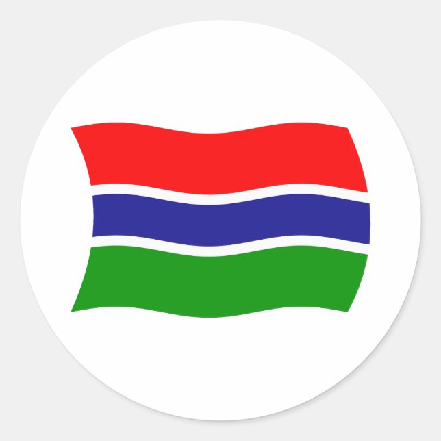 Adesivo da Bandeira da Gâmbia (Frente)