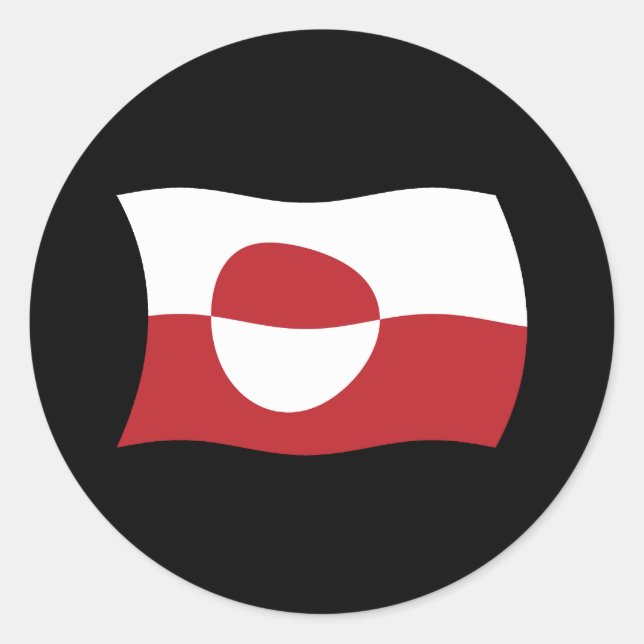 Adesivo da Bandeira da Gronelândia (Frente)
