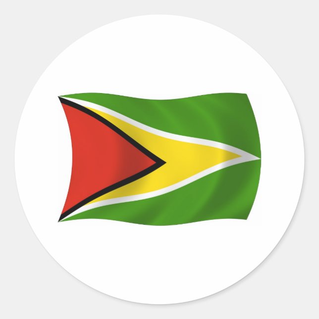 Adesivo da Bandeira da Guiana (Frente)