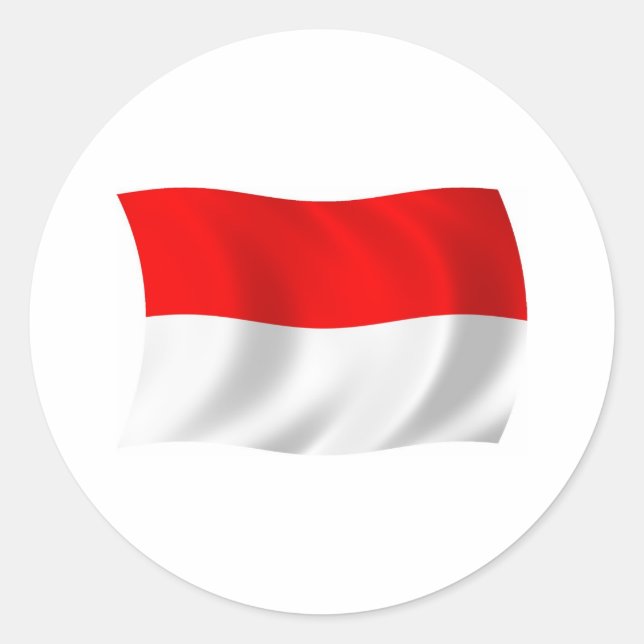 Adesivo da Bandeira da Indonésia (Frente)