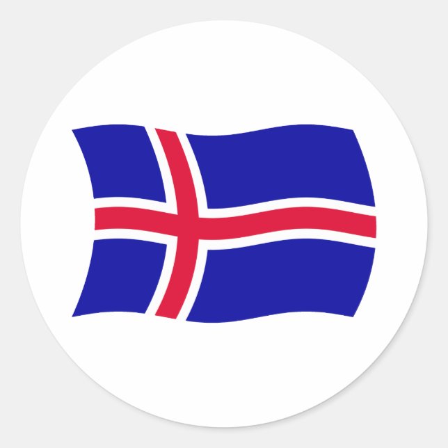 Adesivo da Bandeira da Islândia (Frente)