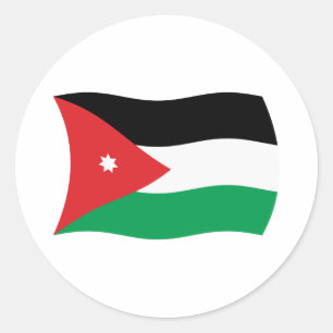 Adesivo da Bandeira da Jordânia