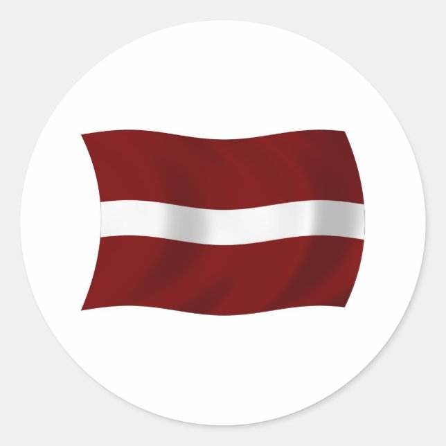 Adesivo da Bandeira da Letônia (Frente)