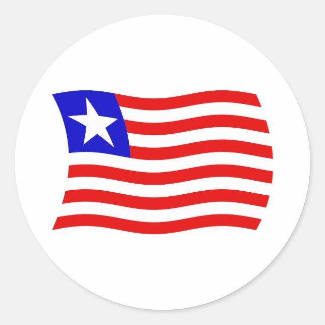 Adesivo da Bandeira da Libéria (Frente)