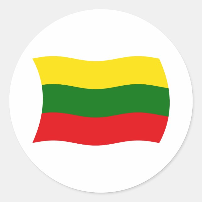Adesivo da Bandeira da Lituânia (Frente)